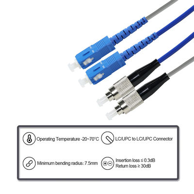 ST to SC Duplex Multimode Fiber Patch Cable - OM3 50/125μm Jumper Cord for LAN, Data Center, Optical Communication