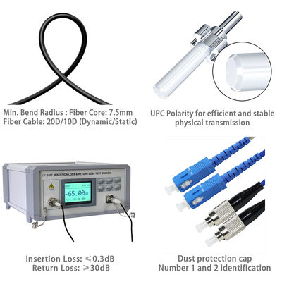 ST to SC Duplex Multimode Fiber Patch Cable - OM3 50/125μm Jumper Cord for LAN, Data Center, Optical Communication