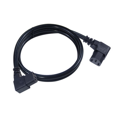 Right-Angle C13 to C13 Power Extension Cord 90 Degree IEC 60320 Plug to Receptacle Cable for PDU Server Monitor