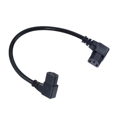 Right-Angle C13 to C13 Power Extension Cord 90 Degree IEC 60320 Plug to Receptacle Cable for PDU Server Monitor