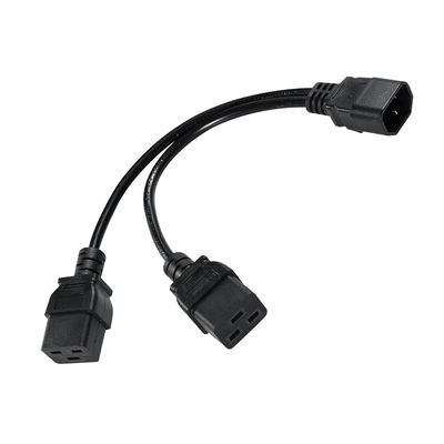IEC 60320 Male to 2 x C19 Female Y Cable C14 to Dual C19 Power Splitter Cable for PDU Server Rack Data Center