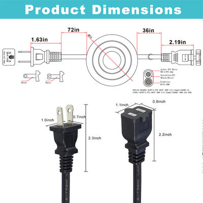 NEMA 1-15P Extension Cord with Foot Pedal Switch for Lamps