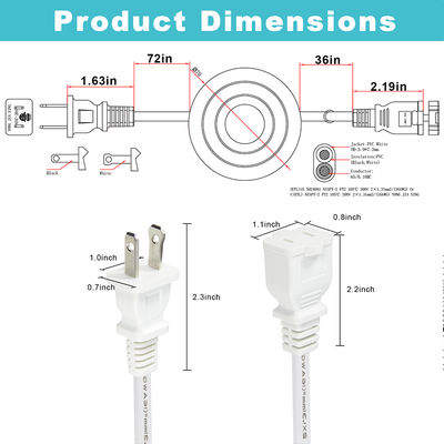 NEMA 1-15P to US Power Outlet Extension Cord with Foot Pedal Switch - Inline Step Control Cable for Lamp, Desk Light, Home Use