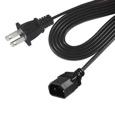 NEMA 1-15P to IEC C18 Power Cord - 2-Prong US Plug to C18 Connector Cable for Laptop Adapter, Projector, Monitor Power Supply