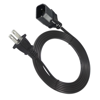 NEMA 1-15P to IEC C18 Power Cord - 2-Prong US Plug to C18 Connector Cable for Laptop Adapter, Projector, Monitor Power Supply