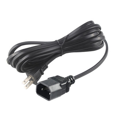 NEMA 1-15P to IEC C18 Power Cord - 2-Prong US Plug to C18 Connector Cable for Laptop Adapter, Projector, Monitor Power Supply