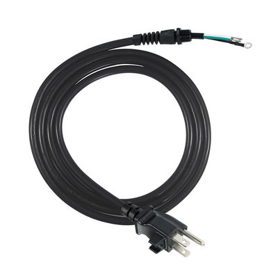 NEMA 5-15P to Open End Power Cord 14AWG with Cable Clip