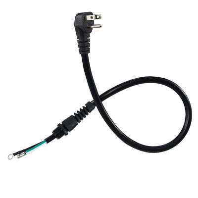 90° Angle NEMA5-15P to EU Schuko Plug Cable, 3-Core Bare Copper Wire, Strain Relief, for Home/Workshop, 1.8m/2m/3m