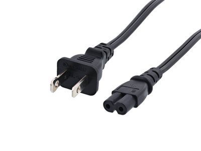 10 FT Standard Laptop Power Cable C7 No Polarized Connector for Office Equipment
