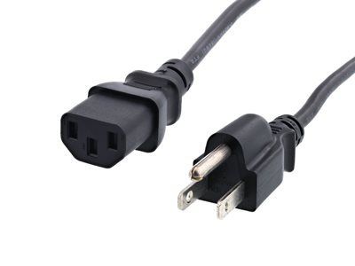 Essential 3 FT C13 Power Cord Standard System for PC and Monitor Connections