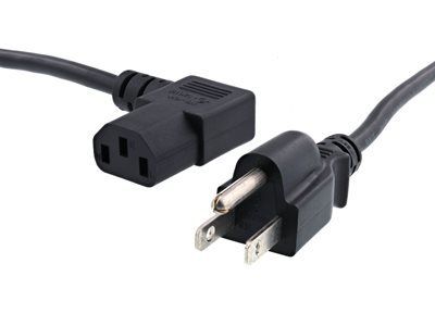 Convenient 6FT C13 Power Cord Standard System with Right Angle Design