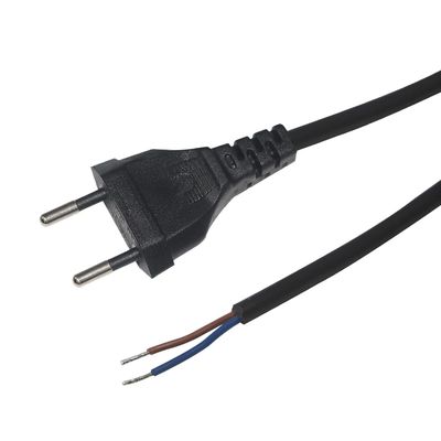 1.8M 2*0.75Mm Extension Eu 2Pin Plug Cable Supply 2 Prong Vde Open Wiring Power Cord