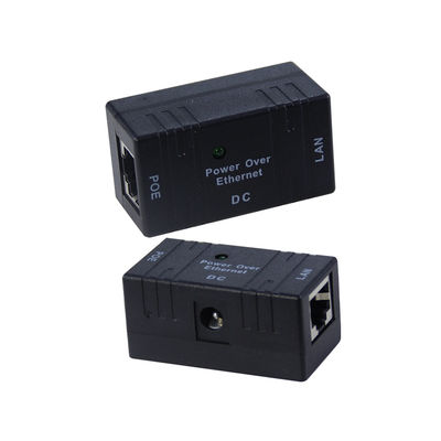 Single Port Power Over Ethernet POE Injector RJ45 Connector Transmission