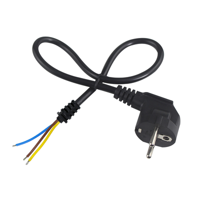 EU Plug to Tinned Stripped Wire Power Cord- 2-Pin Euro Power Cable for DIY AC Wiring, Panel Connection, Equipment Input