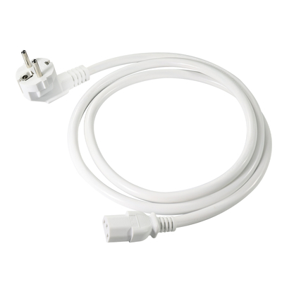EU 2-Pin Plug to IEC C13 Power Cord - European Power Cable for Computer, Monitor, Printer, Adapter, 250V 10A