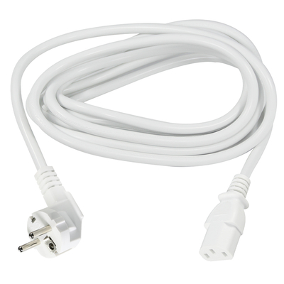 EU 2-Pin Plug to IEC C13 Power Cord - European Power Cable for Computer, Monitor, Printer, Adapter, 250V 10A