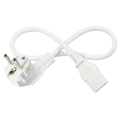 EU 2-Pin Plug to IEC C13 Power Cord - European Power Cable for Computer, Monitor, Printer, Adapter, 250V 10A