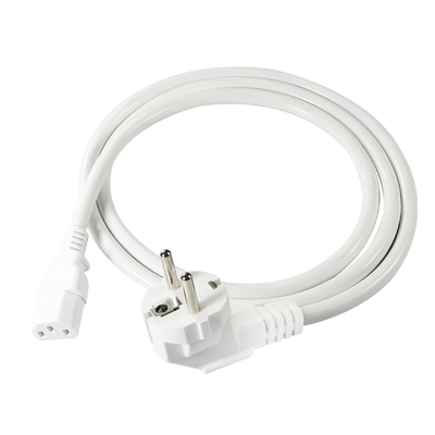 EU 2-Pin Plug to IEC C13 Power Cord - European Power Cable for Computer, Monitor, Printer, Adapter, 250V 10A