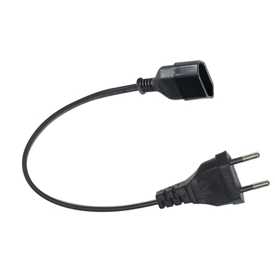 EU 2-Pin Male to Female Extension Cord 1.2 M European AC Power Extension Cable for Home Kitchen Office Indoor Appliance