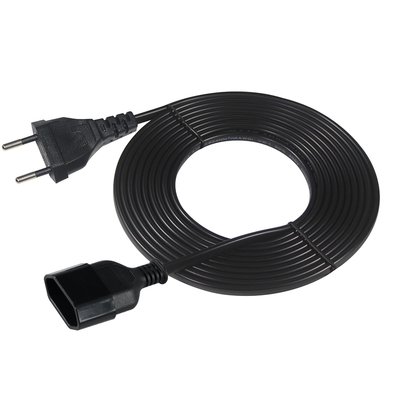 EU 2-Pin Male to Female Extension Cord 1.2 M European AC Power Extension Cable for Home Kitchen Office Indoor Appliance