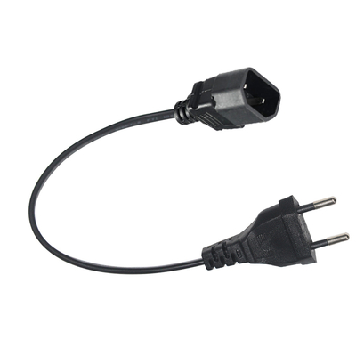 EU Plug To IEC C18 Power Cord 2-Pin European AC Cable For Laptop Adapter, Audio Amplifier, Projector, Printer, 250V 2.5A