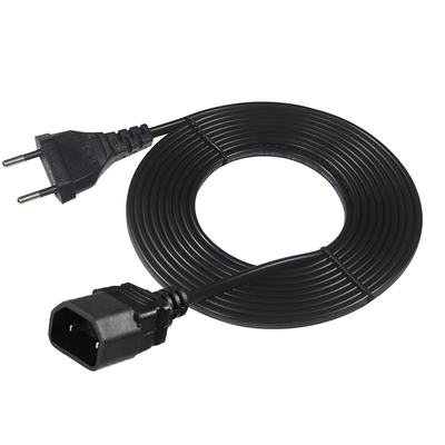 EU Plug To IEC C18 Power Cord 2-Pin European AC Cable For Laptop Adapter, Audio Amplifier, Projector, Printer, 250V 2.5A