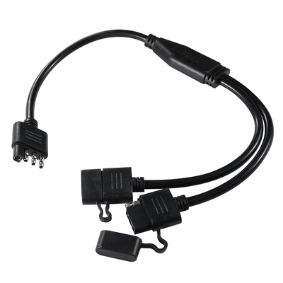 1.2 M Length Conductor 3-Way Y Splitter Trailer Light Wiring Harness for Trailer RV Truck LED Tail Light System