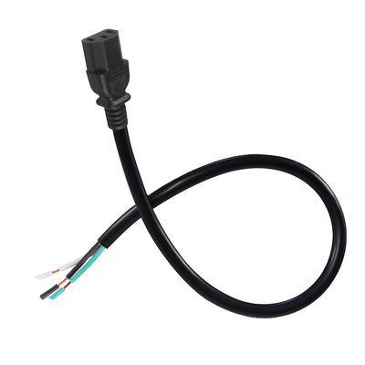 IEC C13 to Stripped Wire Power Cable -AC Power Cord with Open-End Bare Wire for Server, PDU, Power Distribution, 10A 250V