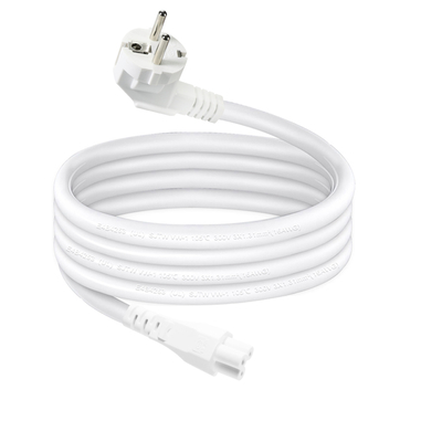 EU Plug to IEC C5 Power Cord-European 2-Pin AC Cable for Laptop Adapter, Notebook, Projector, 2.5A 250V Cloverleaf Connector