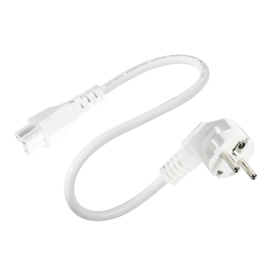 EU Plug to IEC C5 Power Cord-European 2-Pin AC Cable for Laptop Adapter, Notebook, Projector, 2.5A 250V Cloverleaf Connector