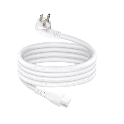 NEMA 5-15P to IEC C5 Cloverleaf Power Cord-3-Prong US AC Cable for Laptop Adapter, Notebook, Printer, 125V 10A