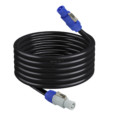 PowerCON Extension Cable -3-Pin Locking AC Power Cord for Stage Lighting, Audio Equipment, Event Power Distribution
