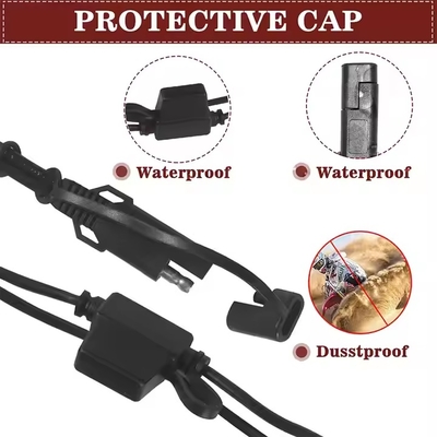 SAE to O-Ring Terminal Battery Cable with Inline Fuse - 12V Quick Disconnect Charging Wire for Motorcycle, ATV, Car