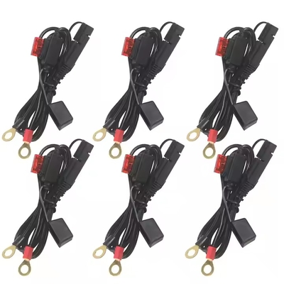 SAE to O-Ring Terminal Battery Cable with Inline Fuse - 12V Quick Disconnect Charging Wire for Motorcycle, ATV, Car