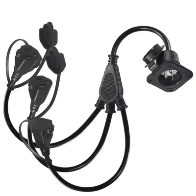 NEMA 5-15P to 2x 5-15R Y Splitter Power Extension Cable- 2 Outlets, 125V/15A, UL Listed for Indoor Use