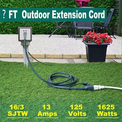 NEMA 5-15P to 5-15R Right Angle Extension Cord 14AWG 6ft