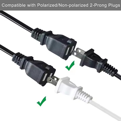 1-to-4 NEMA 1-15P Flat Plug Power Splitter - Space-Saving 125V 15A Multi-Outlet Extension for Home/Office