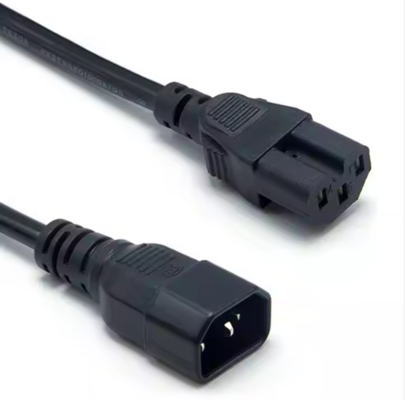IEC C14 to C15 Power Cord, Male to Female High-Temperature Cable 250V 10A for Server, Network, PDU, Kettle