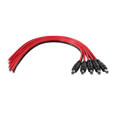 DC Male Plug to Tinned Wire Power Cable, 5.5x2.1mm or 5.5x2.5mm, 12V DC Power Adapter Cord for CCTV, LED, DIY