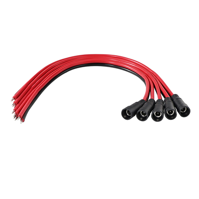 DC Male Plug to Tinned Wire Power Cable, 5.5x2.1mm or 5.5x2.5mm, 12V DC Power Adapter Cord for CCTV, LED, DIY