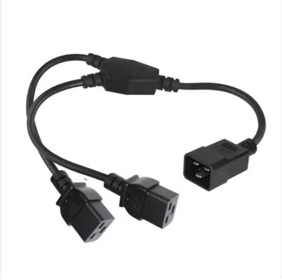 C20 to Dual C19 Power Splitter Cable 250V 16A Heavy Duty