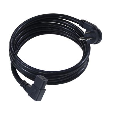 Right Angle NEMA 5-15P to Right Angle IEC C13 Power Cord, Heavy Duty 18AWG SJT Cable for Server PDU Network Switch