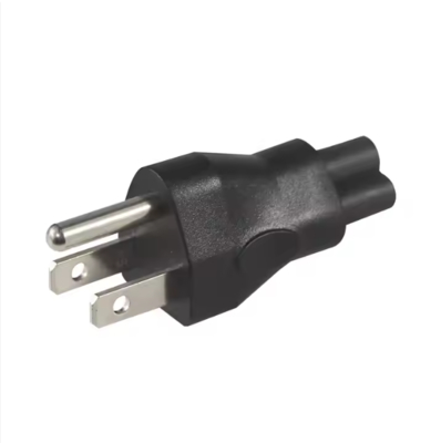 NEMA 5-15P to IEC C5 Power Adapter Cable for Laptops