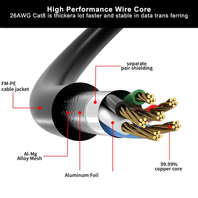 10ft Cat6 UTP LAN Cable 24AWG Bare Copper RJ45 Connector