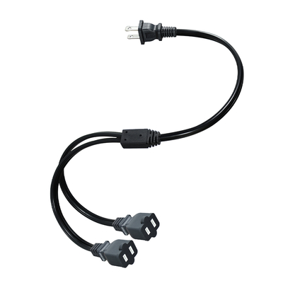NEMA 1-15P to 1-15R 2-Prong Extension Cord 110V-250V Copper PVC