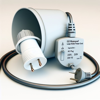Waterproof E26 Lamp Holder AU Plug with 303 Switch 250V 10A