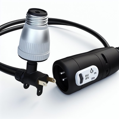Waterproof E26 Lamp Holder AU Plug with 303 Switch 250V 10A
