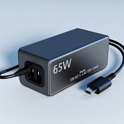 65W Desktop Power Supply Adapter with Type C Charging Wire 100-240V