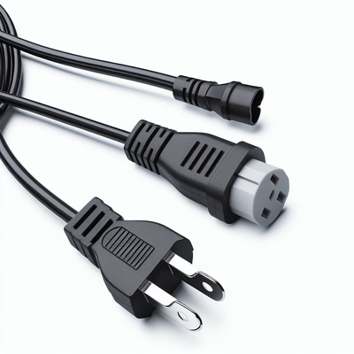 NEMA 5-15P to C5 Power Cord 18AWG SJT PVC Black