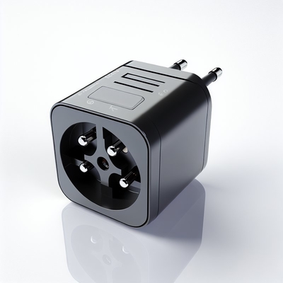 European 3-Way Power Plug Adapter 250V 10A with 3 AC Outlets